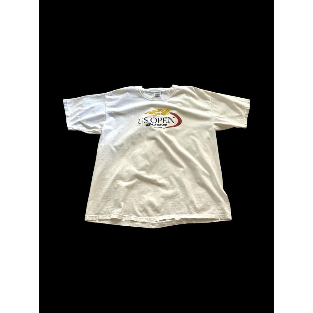 US Open 2003 White T Shirt Tennis Vintage Y2K Mens XL Official